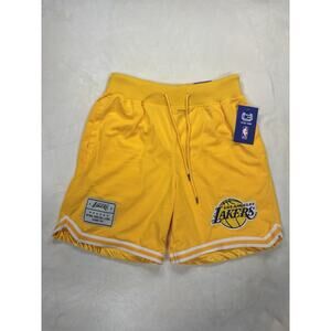 NWT Los Angeles Lakers NBA Team Gold Ultra GAME Basketball Shorts Sz Men's Small